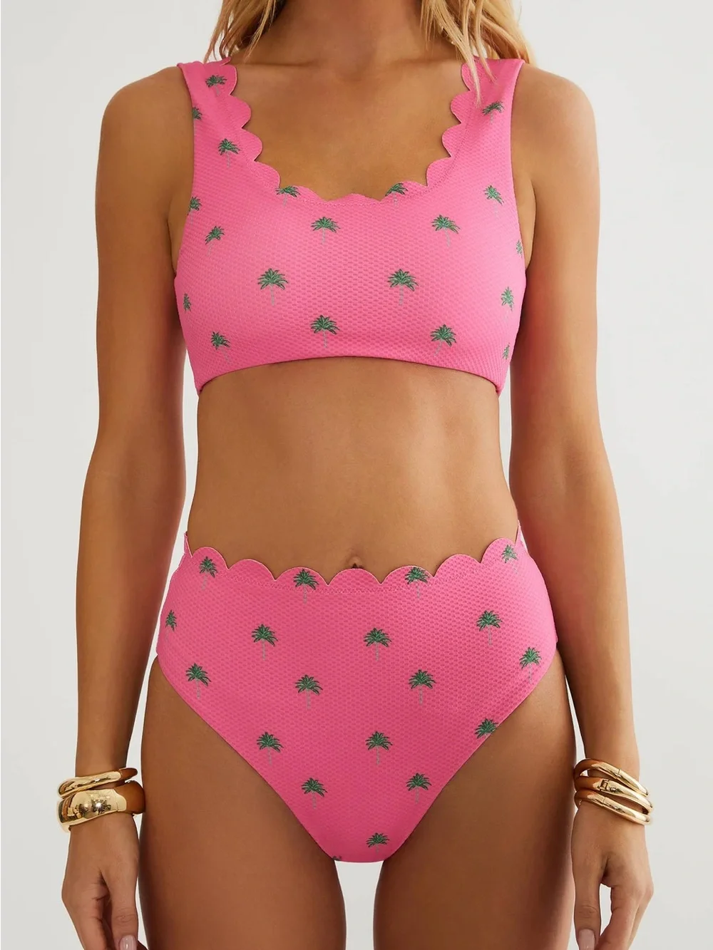 Beach Riot Nessa Bottom Flamingo Fronds Waffle